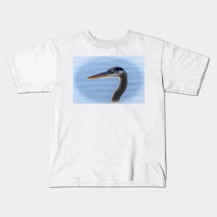 Great Blue Heron Portrait Kids T-Shirt